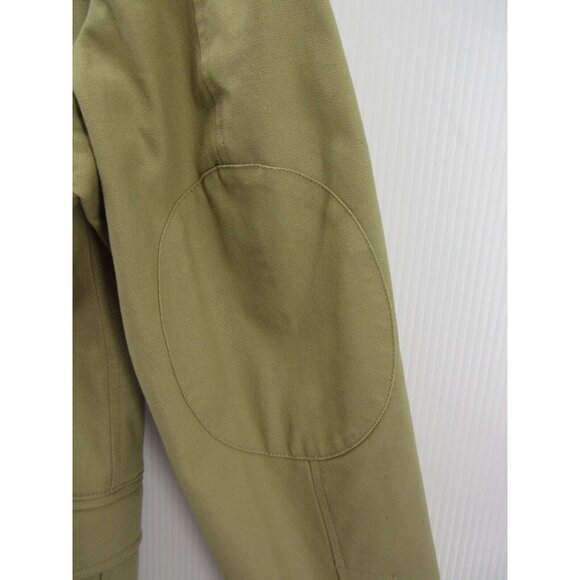 LL Bean Sport Coat 44 Blazer Safari Field Jacket Military Elbow Patch - Picture 10 of 13